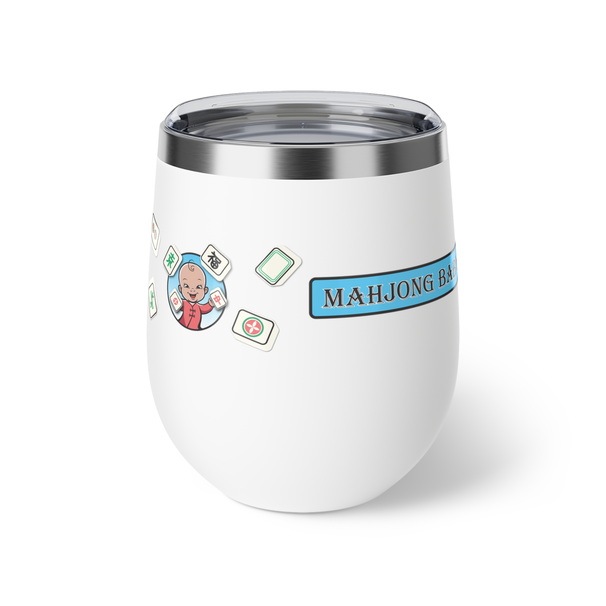 Mahjong Baby 12oz Insulated Wine Tumbler - Image 2