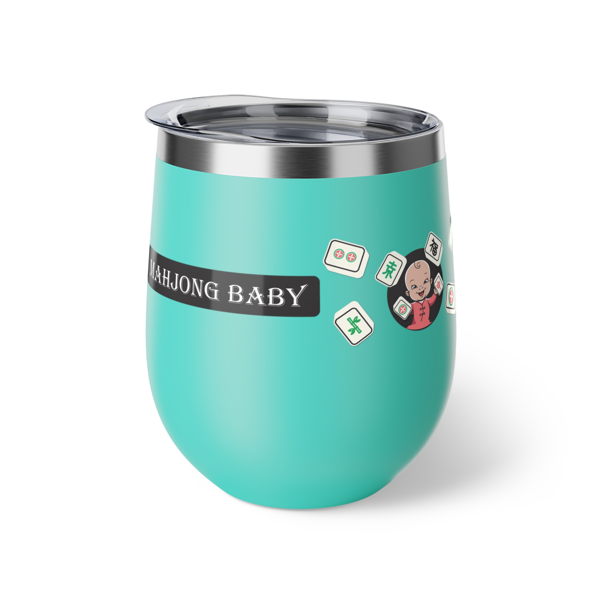 Mahjong Baby 12oz Insulated Wine Tumbler - Image 20