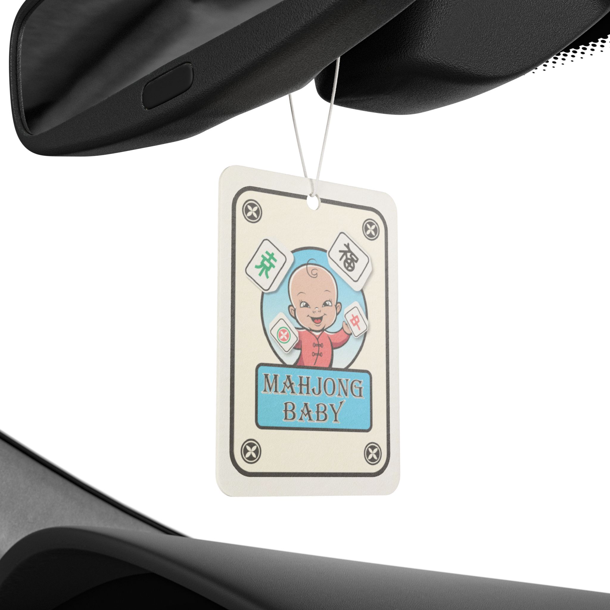 Mahjong Baby Car Air Freshener | Cute Scented Retro Mahjong Fan Hanging Ornament - Image 5
