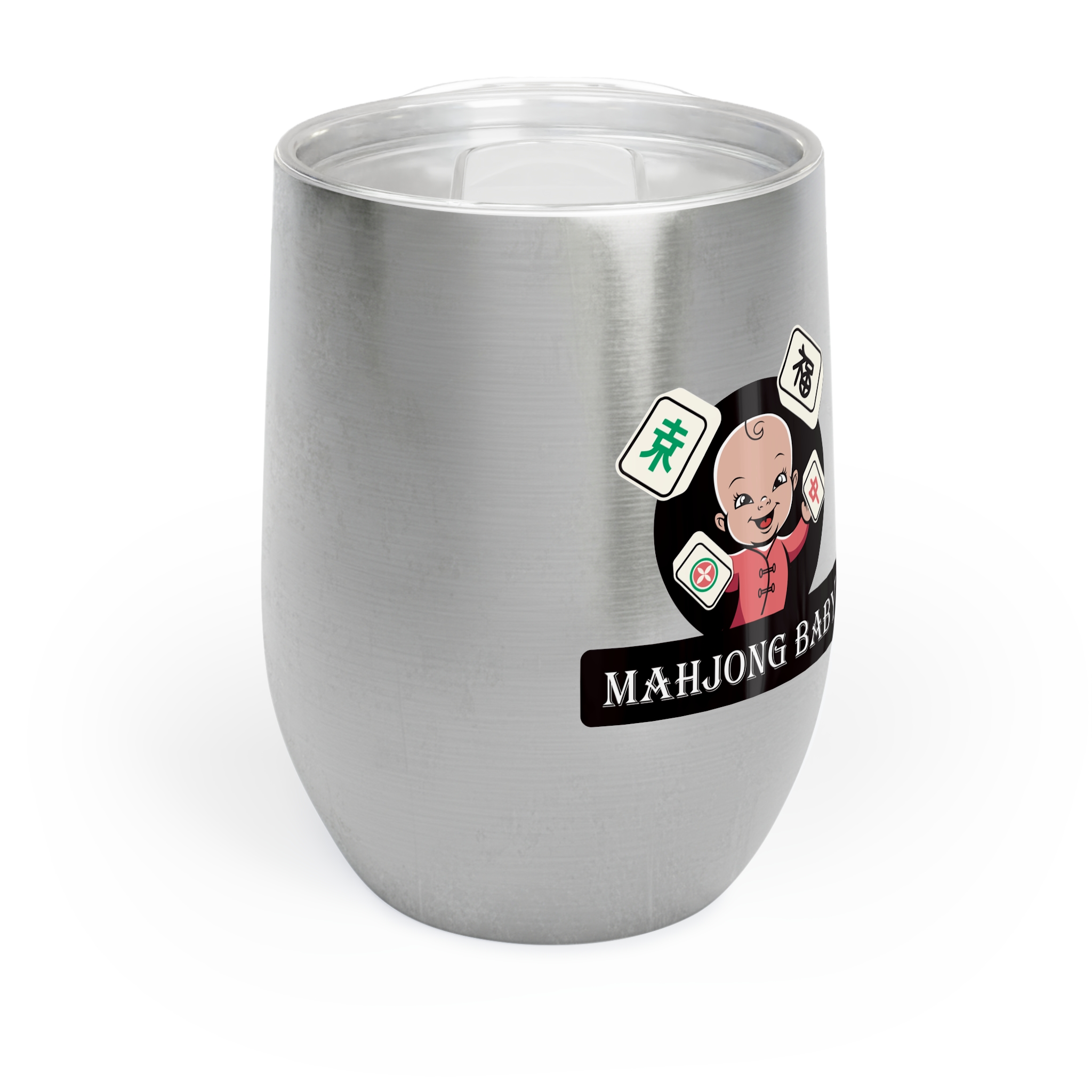 Adorable Mahjong Baby Chill Wine Tumbler - Image 6