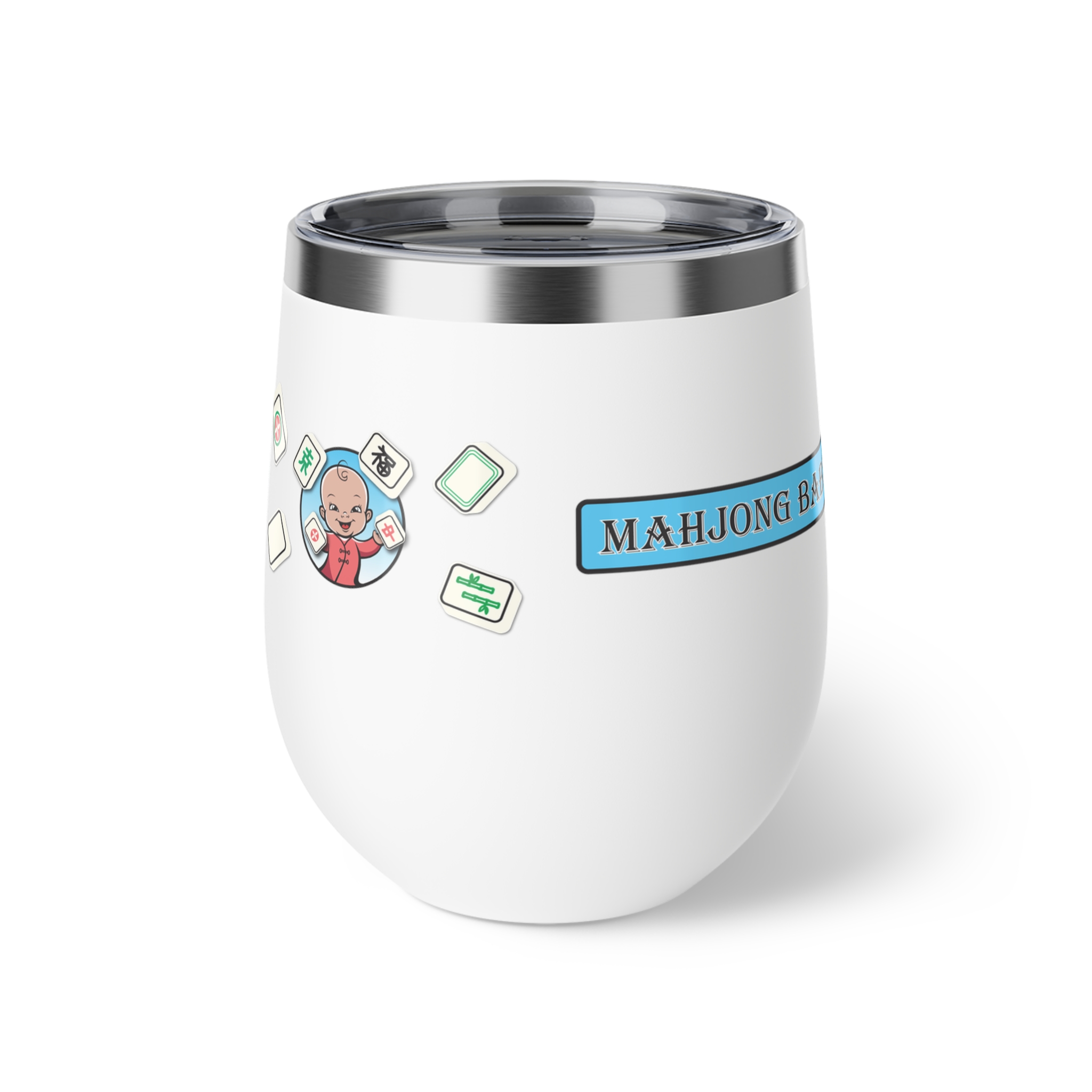 Mahjong Baby 12oz Insulated Wine Tumbler - Image 5