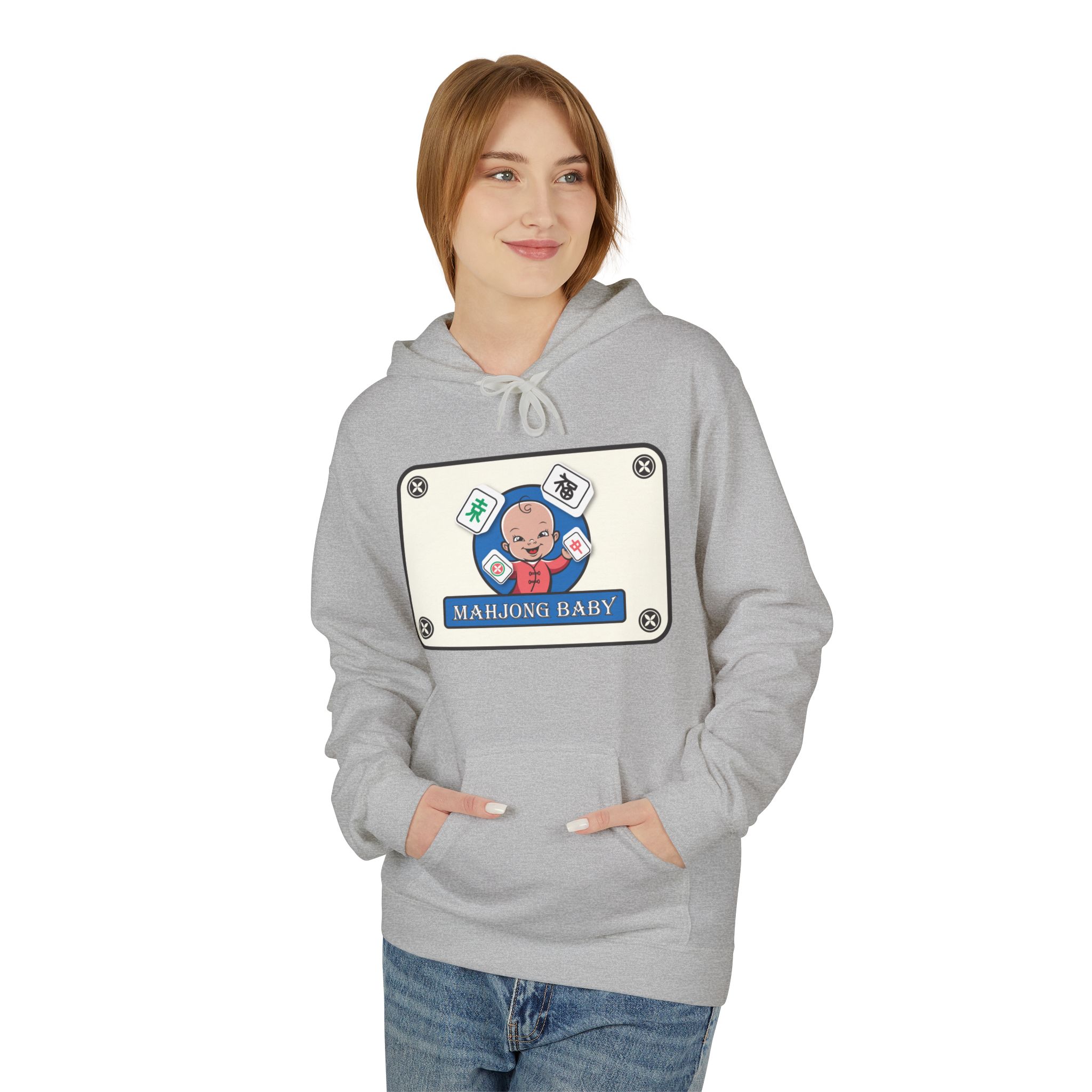 Mahjong Baby Unisex Hockey Hoodie | Adventure Baby Retro Goalie Graphic Pullover - Image 54