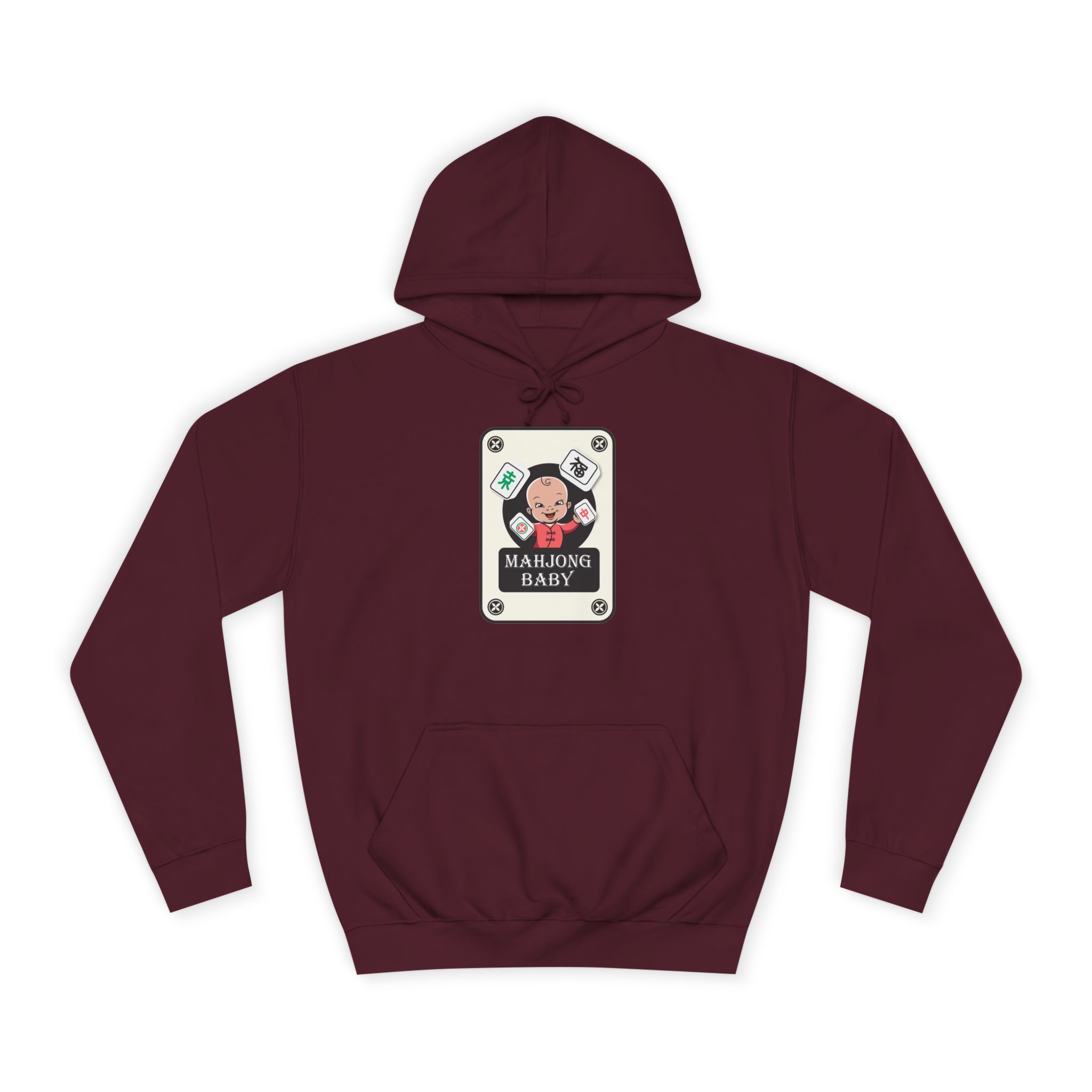 Mahjong Baby College Hoodie – Cozy Unisex Mahjong Graphic Sweatshirt - Image 62