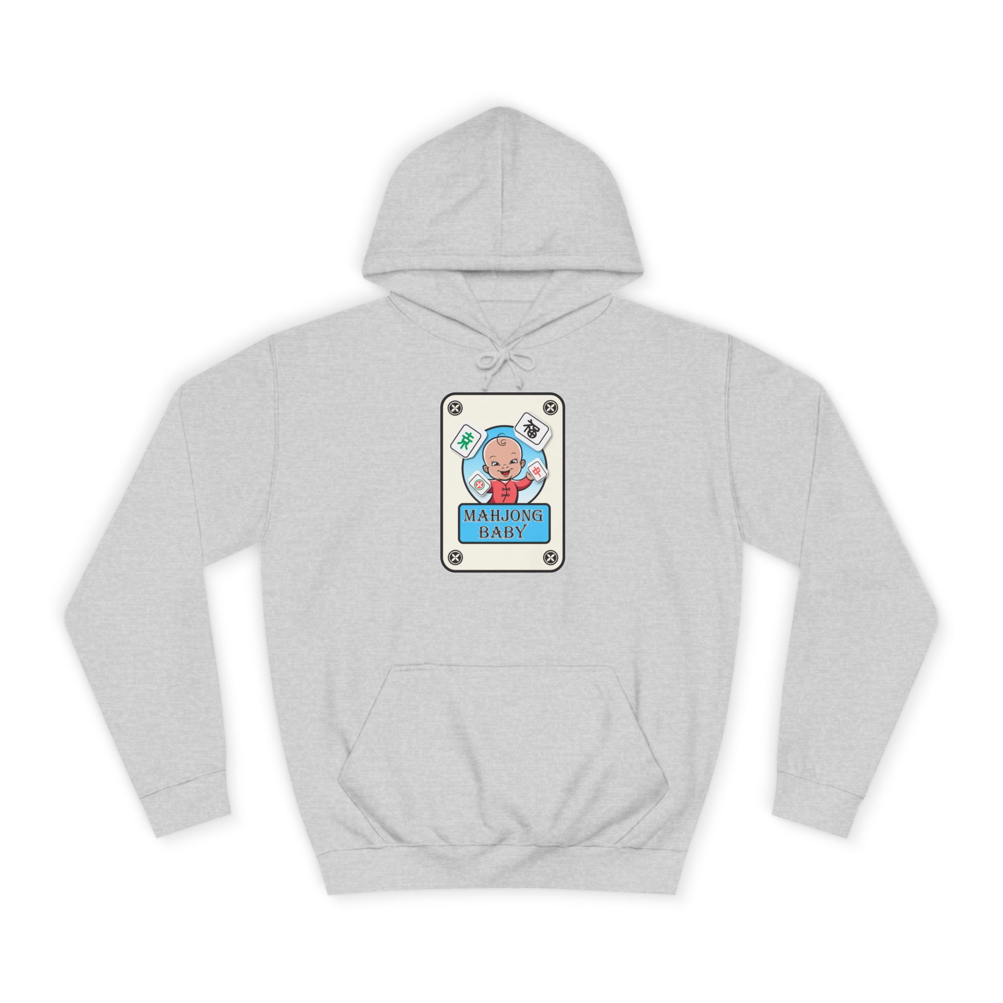 Mahjong Baby College Hoodie – Cozy Unisex Mahjong Graphic Sweatshirt - Image 42