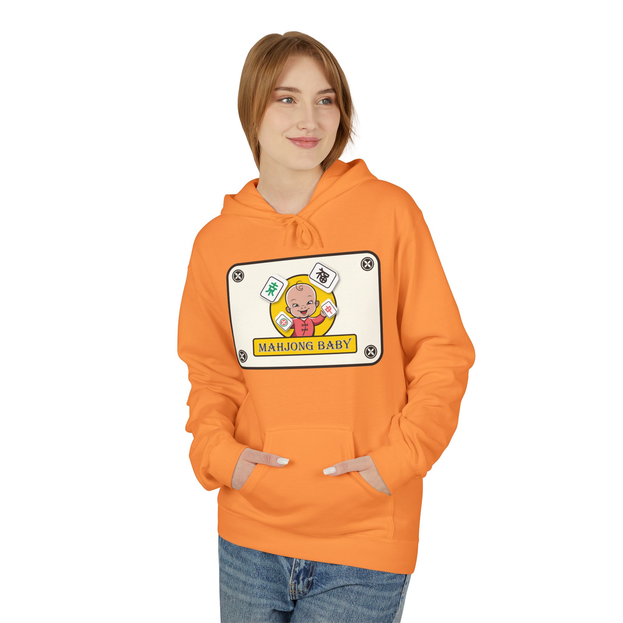 Mahjong Baby Unisex Hockey Hoodie | Adventure Baby Retro Goalie Graphic Pullover - Image 24