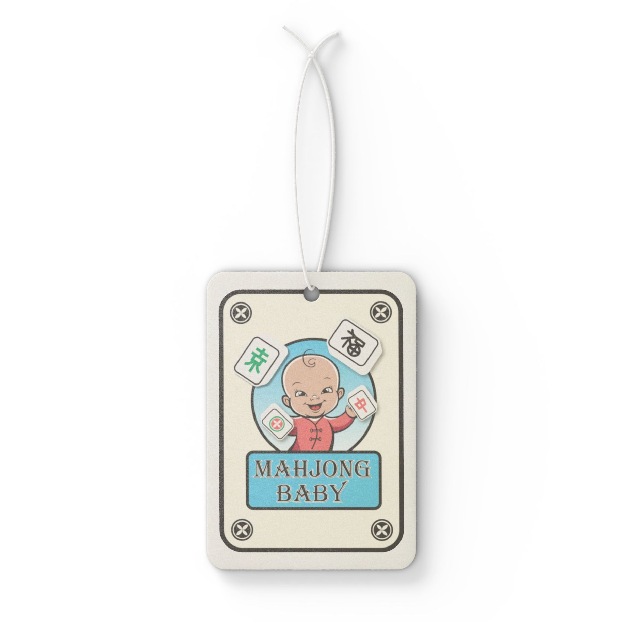 Mahjong Baby Car Air Freshener | Cute Scented Retro Mahjong Fan Hanging Ornament - Image 3