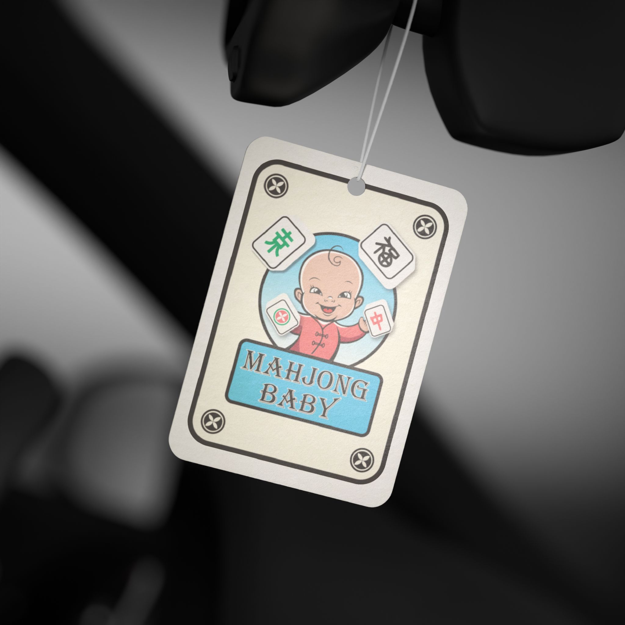 Mahjong Baby Car Air Freshener | Cute Scented Retro Mahjong Fan Hanging Ornament - Image 7