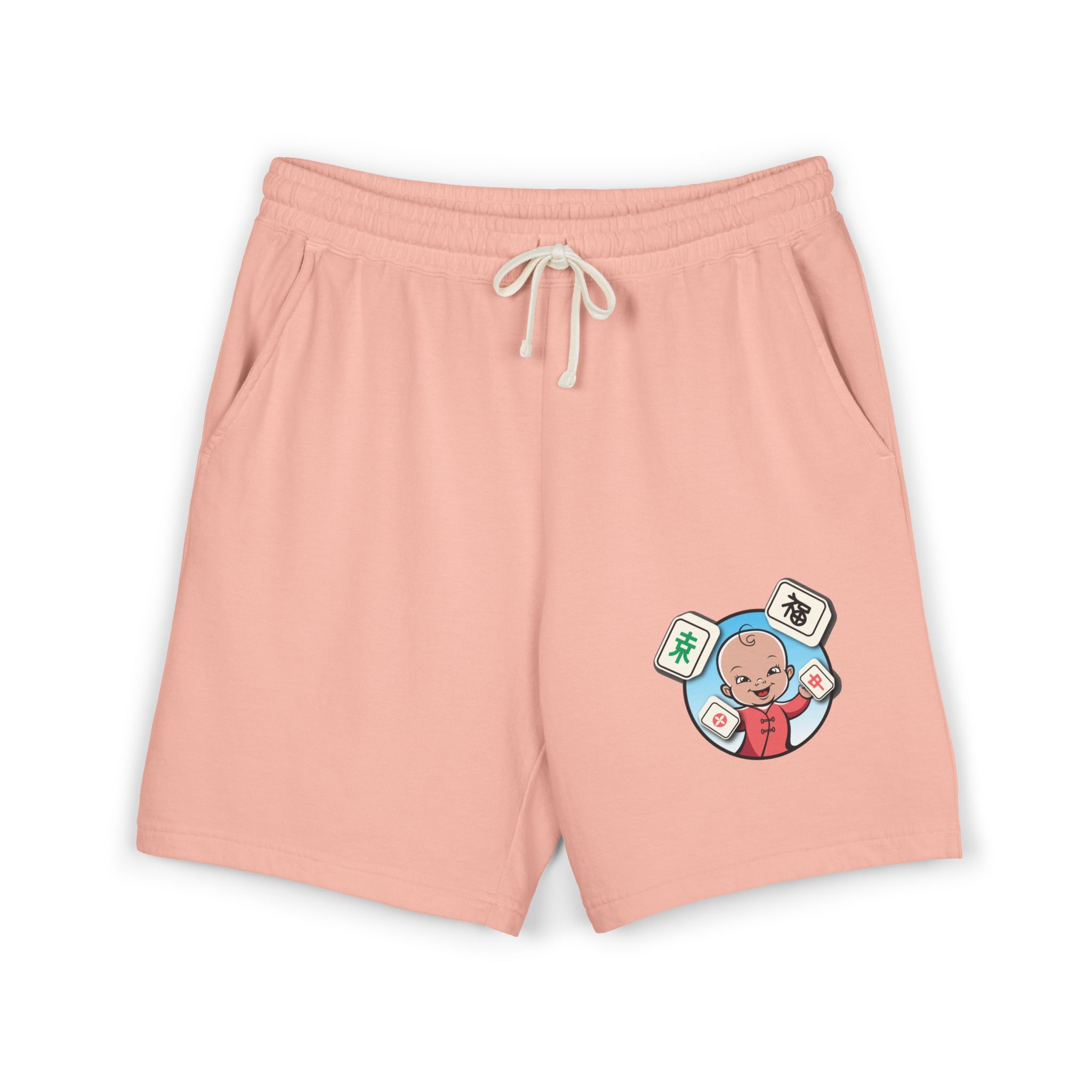 Mahjong Baby Fleece Sweat Shorts — Casual Unisex Game Lounge Shorts - Image 5