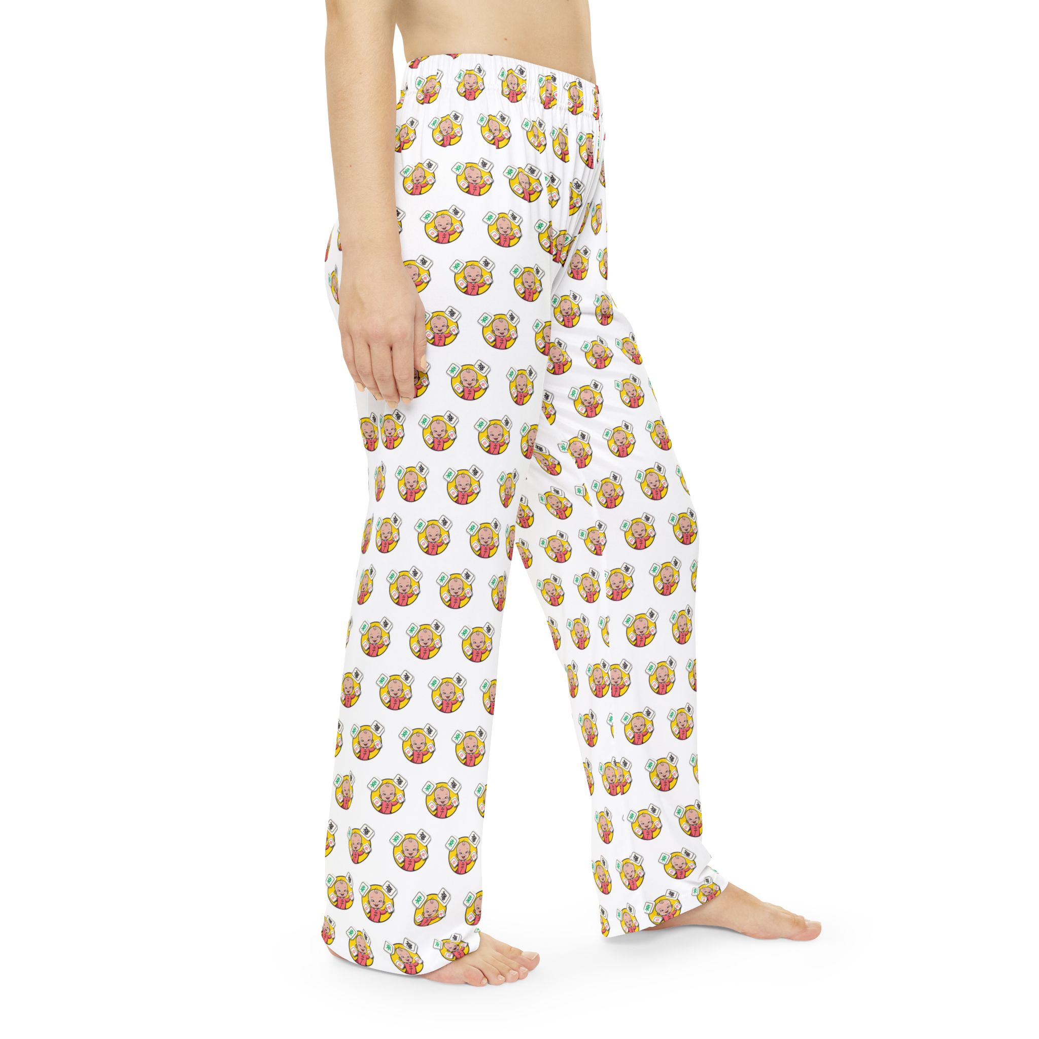 Mahjong Baby Women's Pajama Pants — Cute Yellow graphic Lounge Sleepwear - Image 3