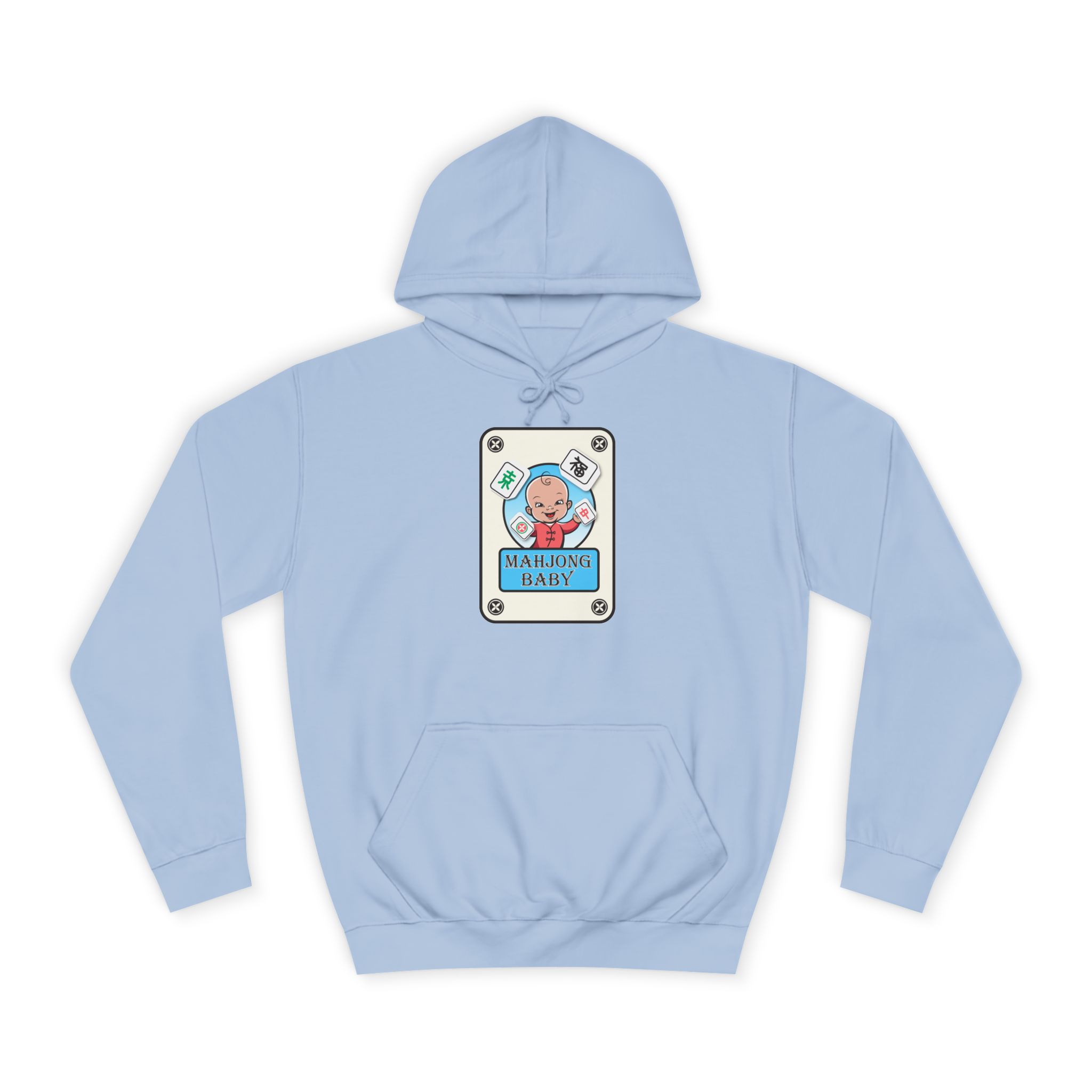 Mahjong Baby College Hoodie – Cozy Unisex Mahjong Graphic Sweatshirt - Image 58