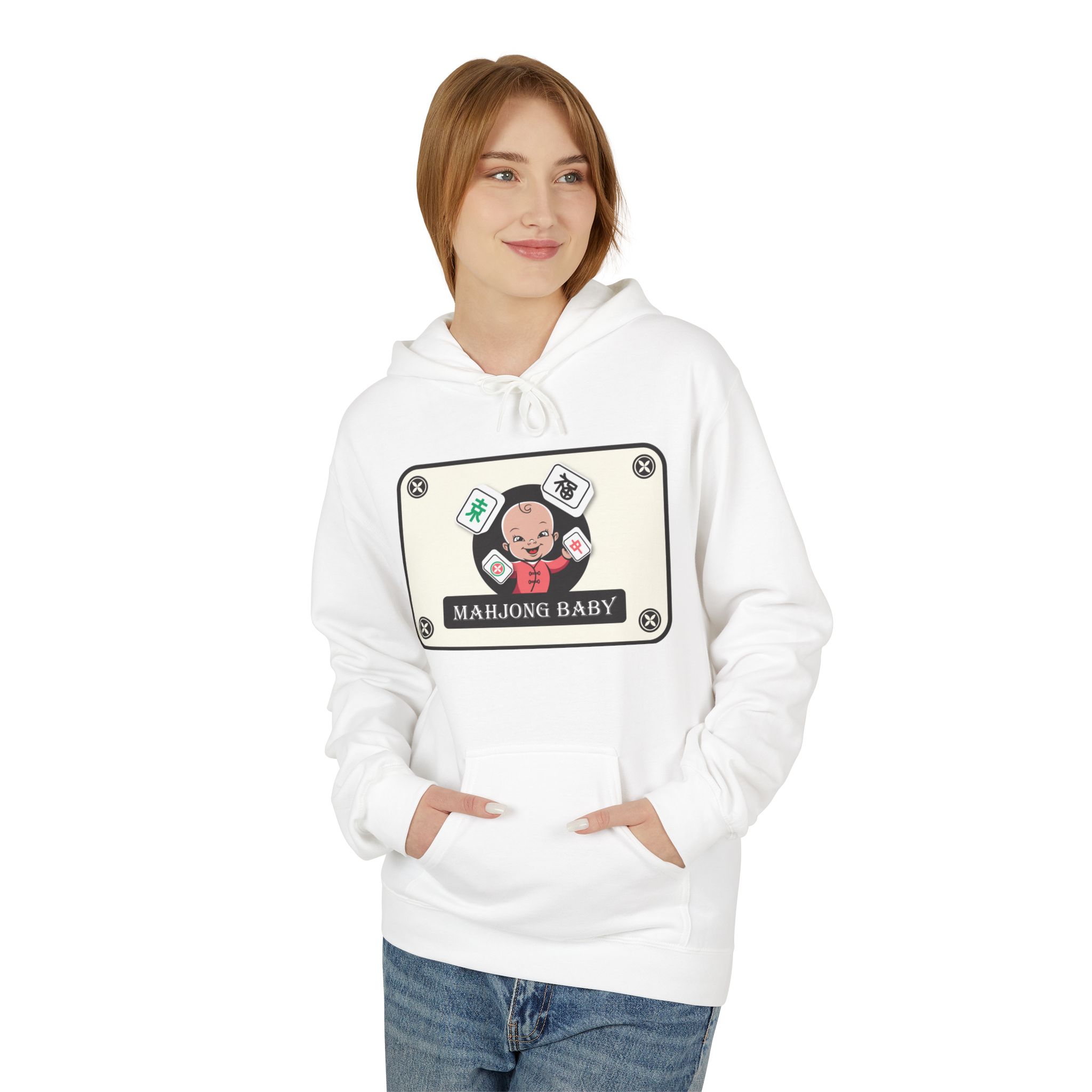Mahjong Baby Unisex Hockey Hoodie | Adventure Baby Retro Goalie Graphic Pullover - Image 19