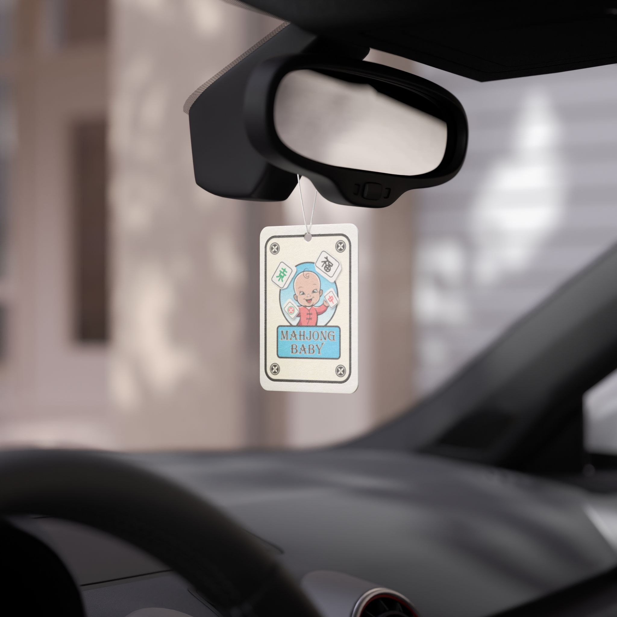 Mahjong Baby Car Air Freshener | Cute Scented Retro Mahjong Fan Hanging Ornament - Image 6