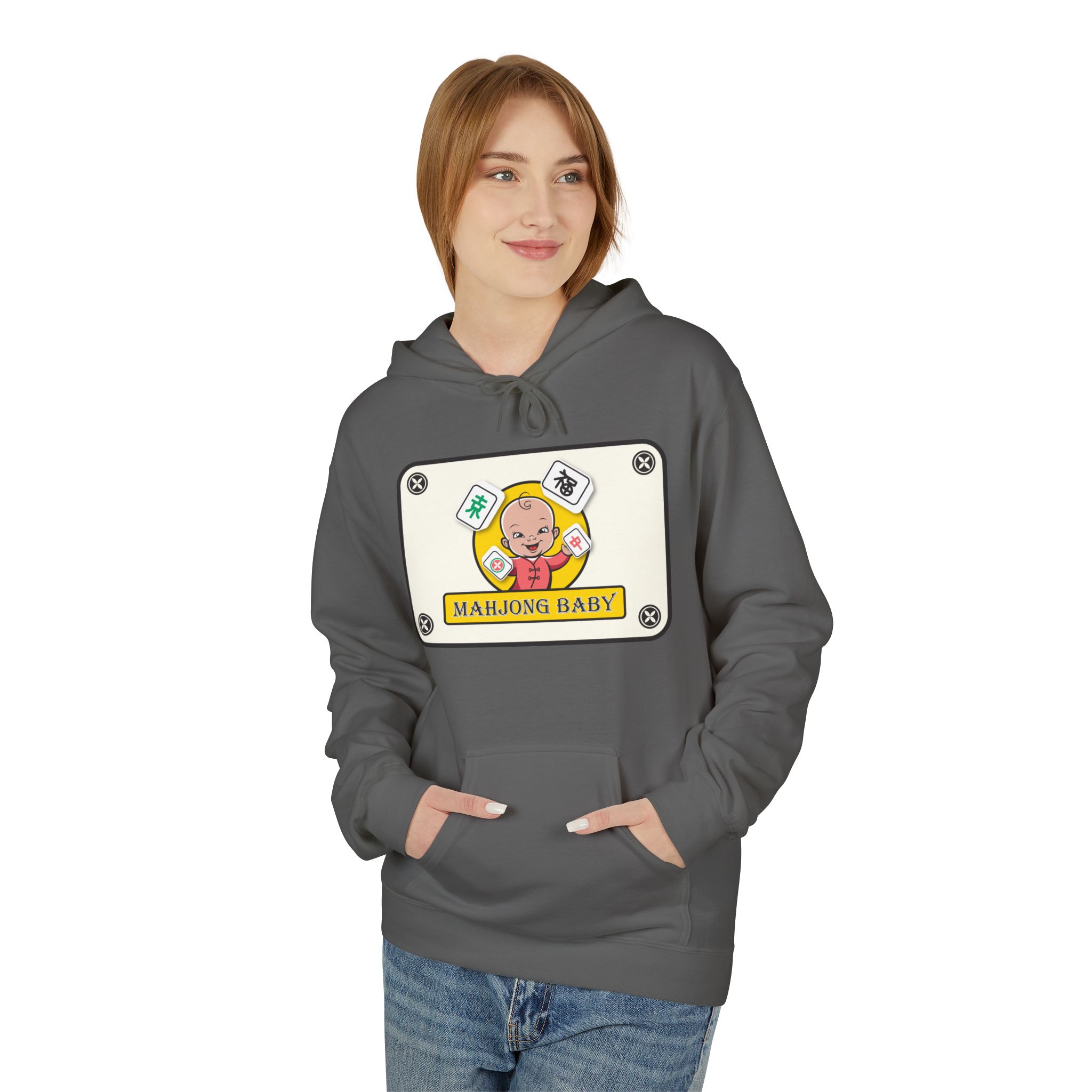Mahjong Baby Unisex Hockey Hoodie | Adventure Baby Retro Goalie Graphic Pullover - Image 64