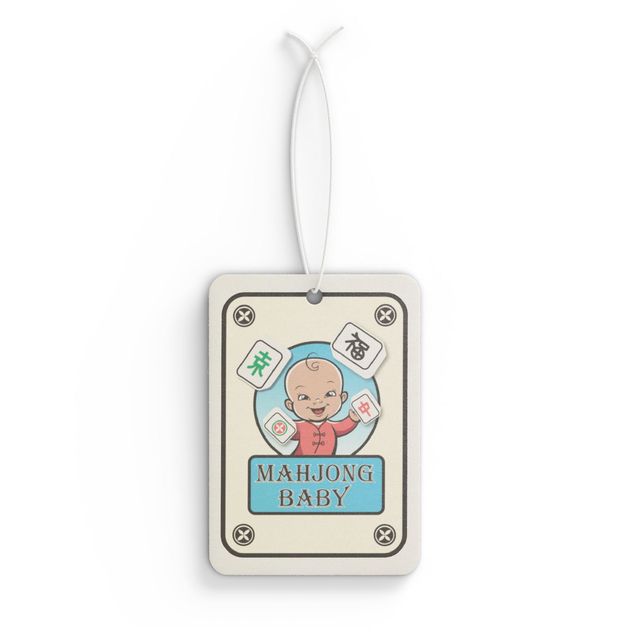 Mahjong Baby Car Air Freshener | Cute Scented Retro Mahjong Fan Hanging Ornament - Image 2