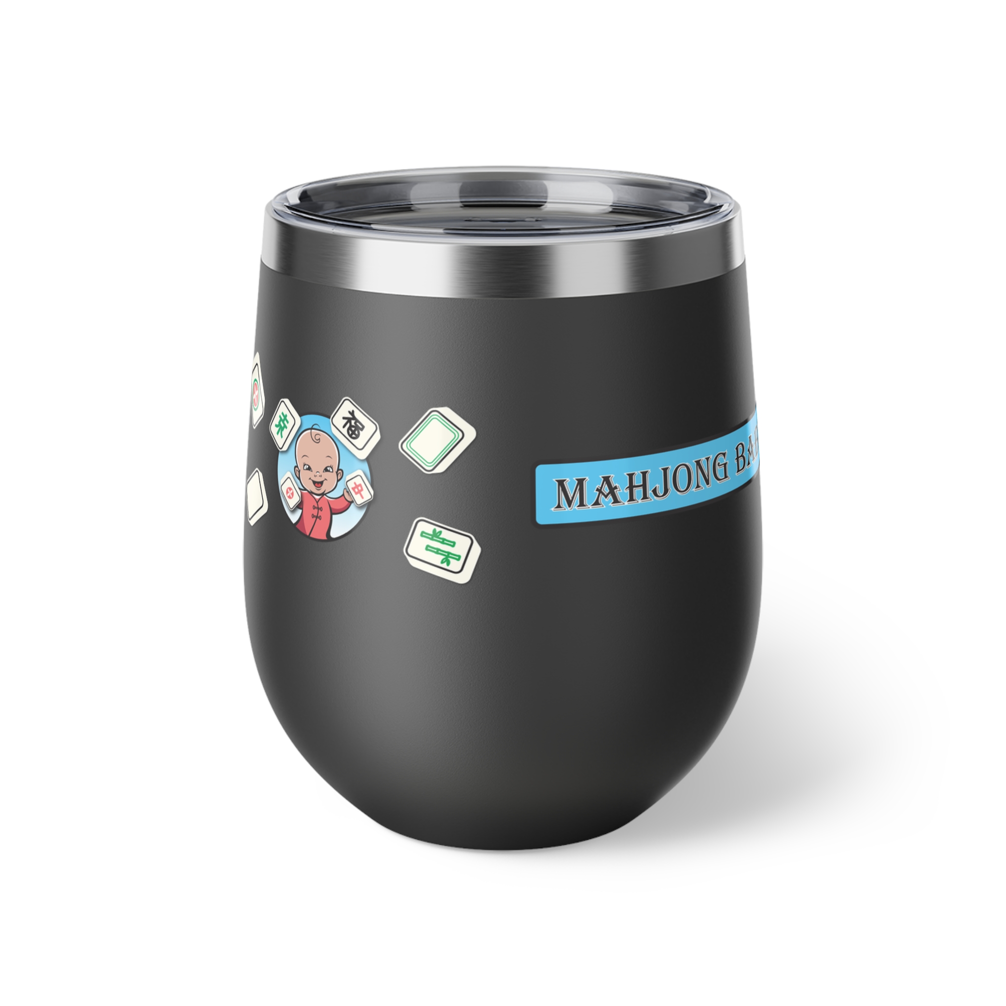 Mahjong Baby 12oz Insulated Wine Tumbler - Image 10