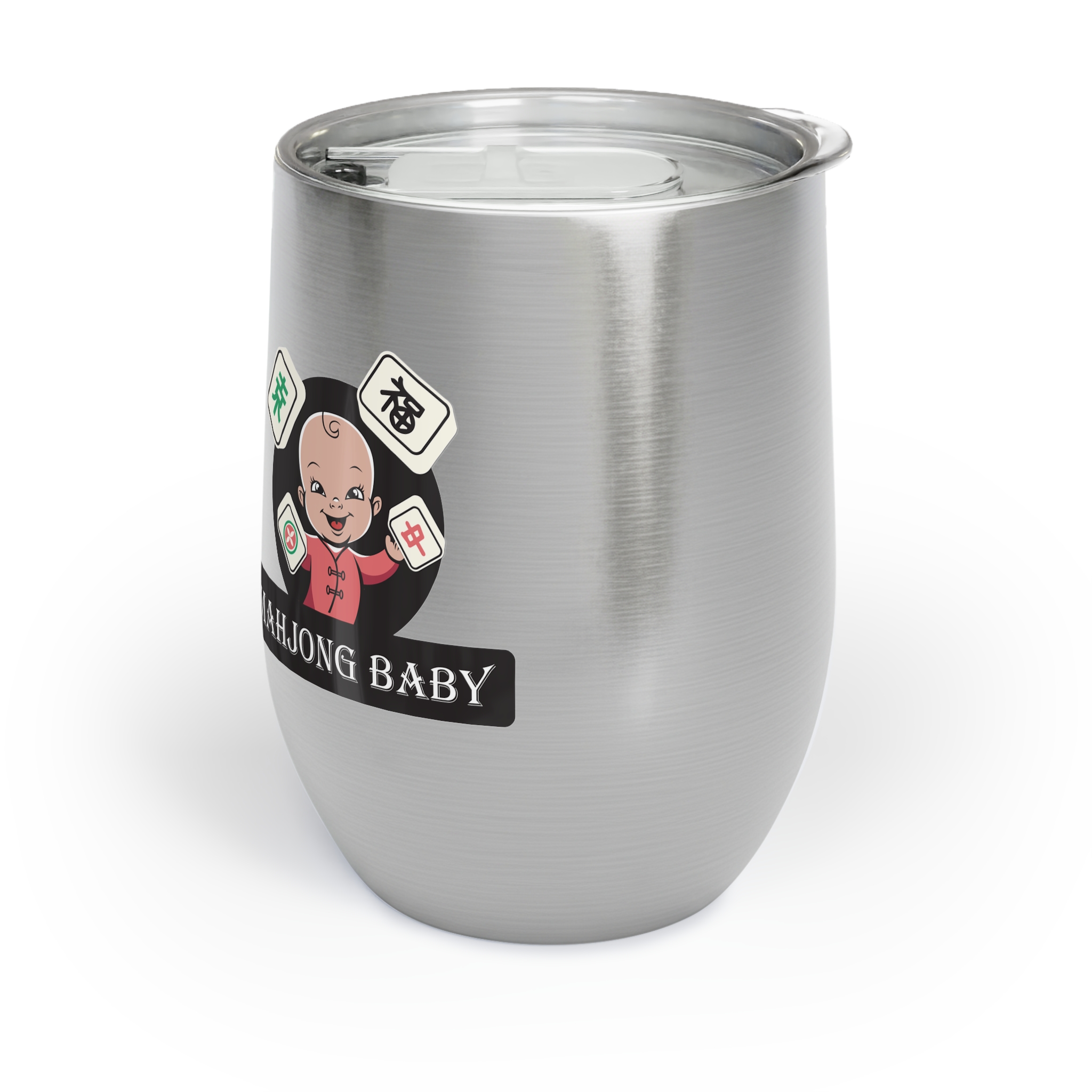 Adorable Mahjong Baby Chill Wine Tumbler - Image 9