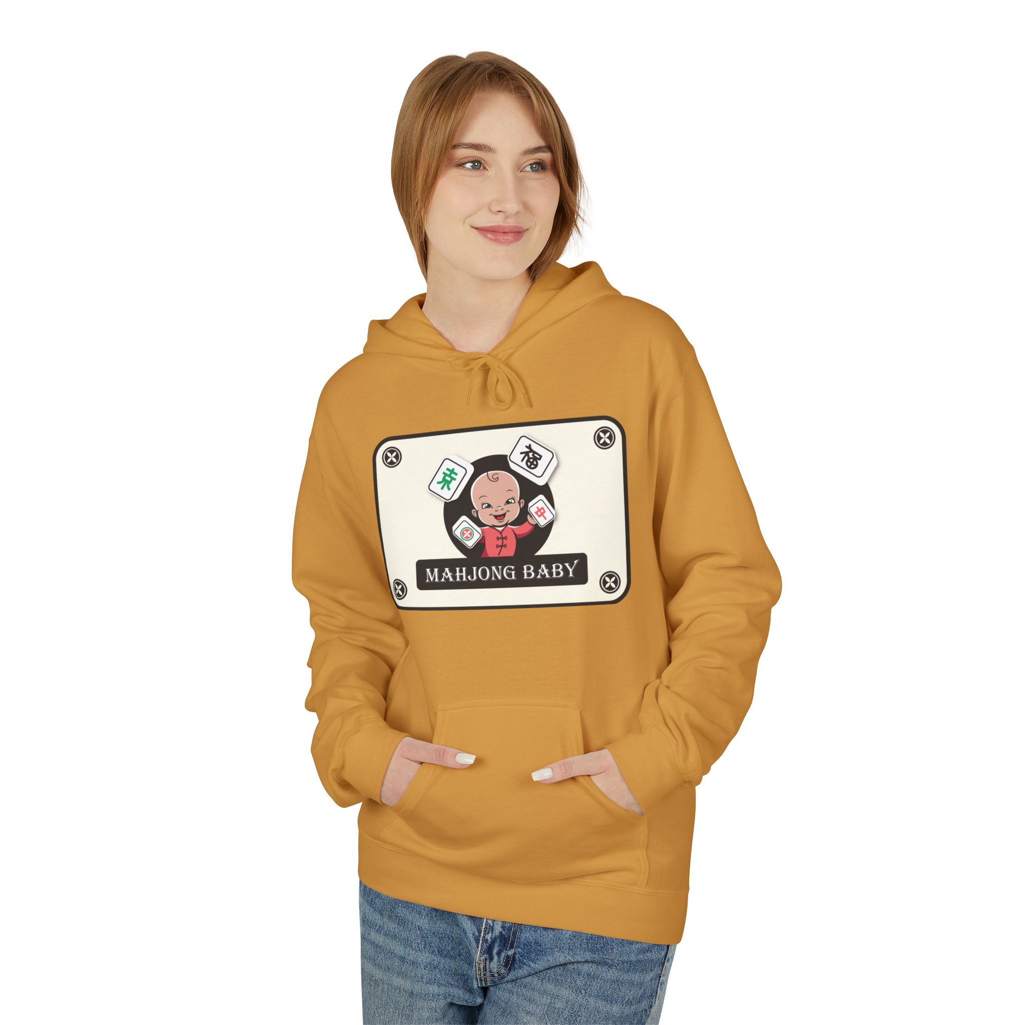 Mahjong Baby Unisex Hockey Hoodie | Adventure Baby Retro Goalie Graphic Pullover - Image 34