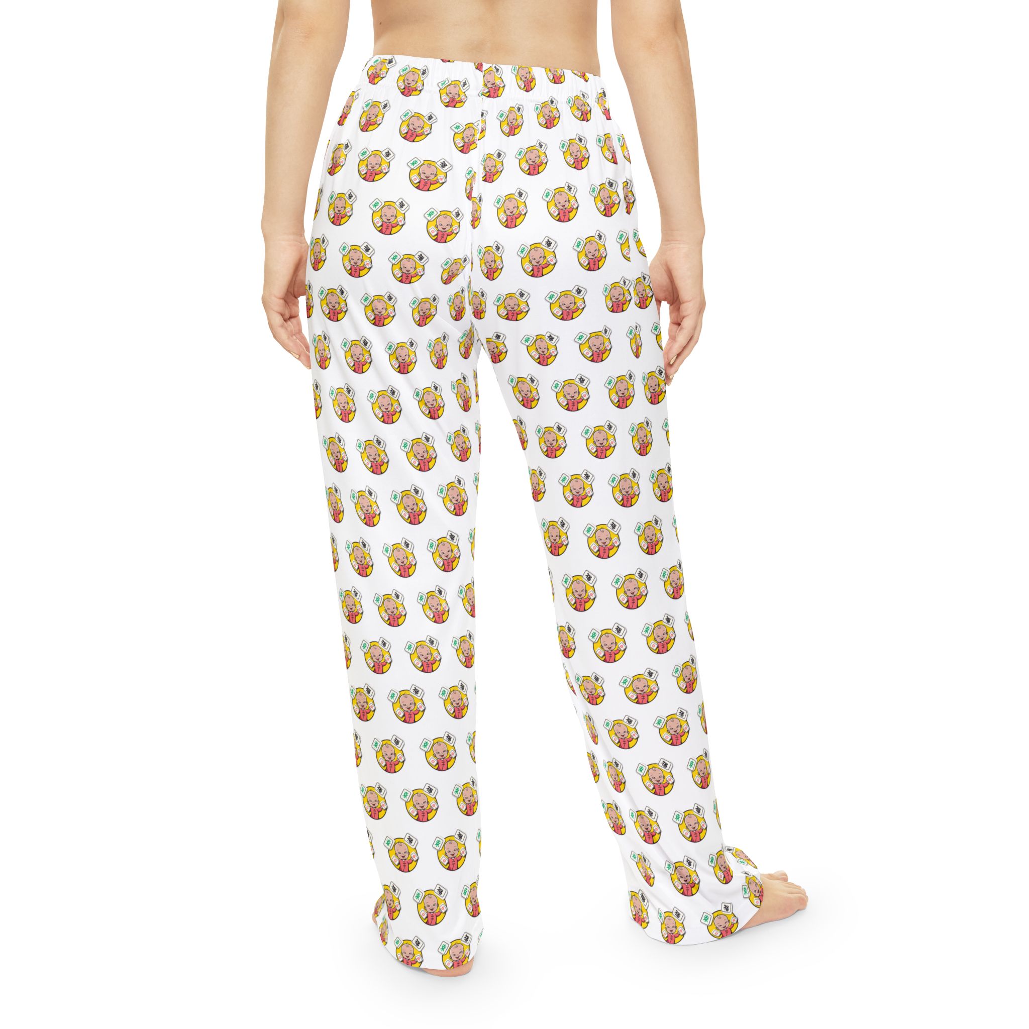 Mahjong Baby Women's Pajama Pants — Cute Yellow graphic Lounge Sleepwear - Image 2