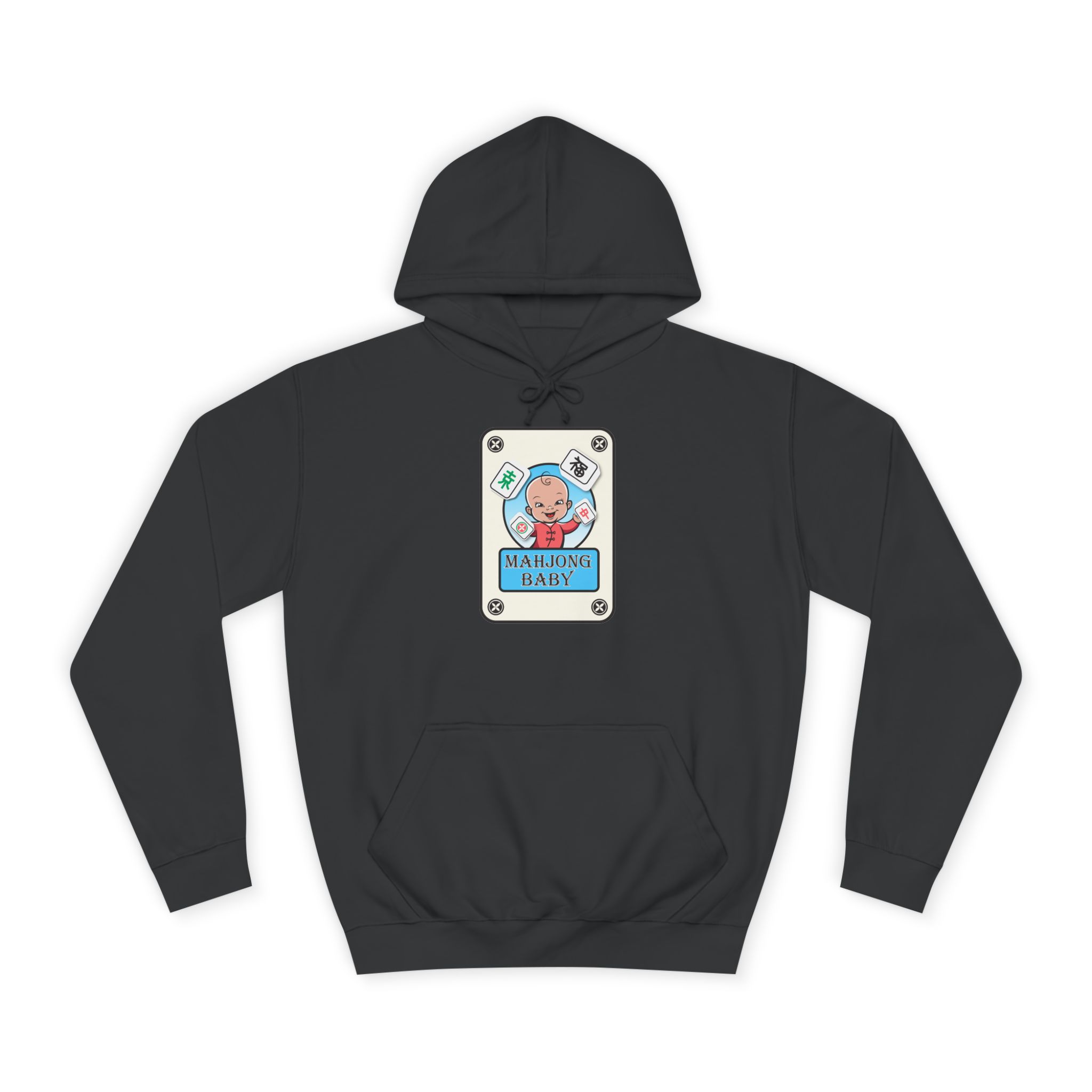 Mahjong Baby College Hoodie – Cozy Unisex Mahjong Graphic Sweatshirt - Image 34