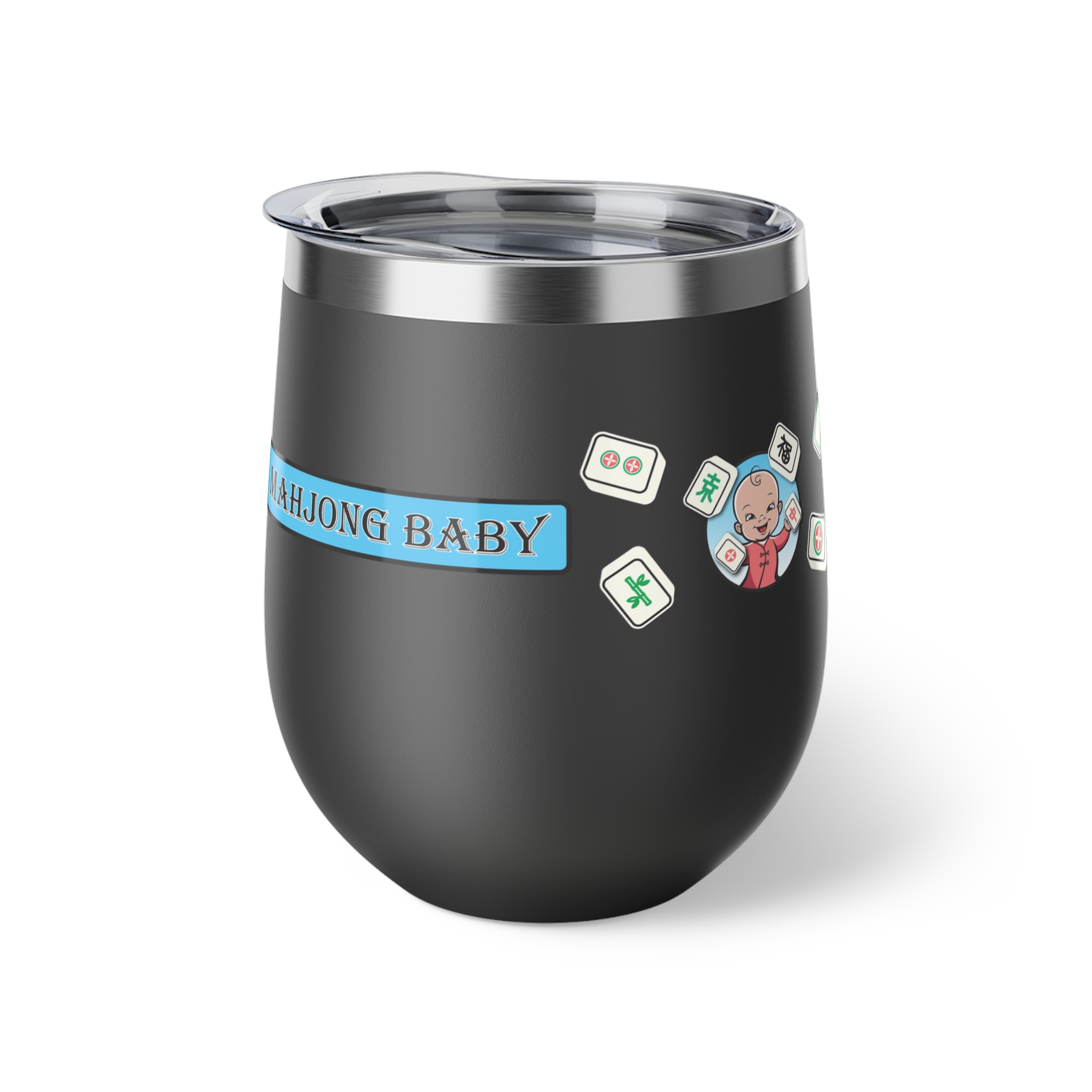 Mahjong Baby 12oz Insulated Wine Tumbler - Image 8