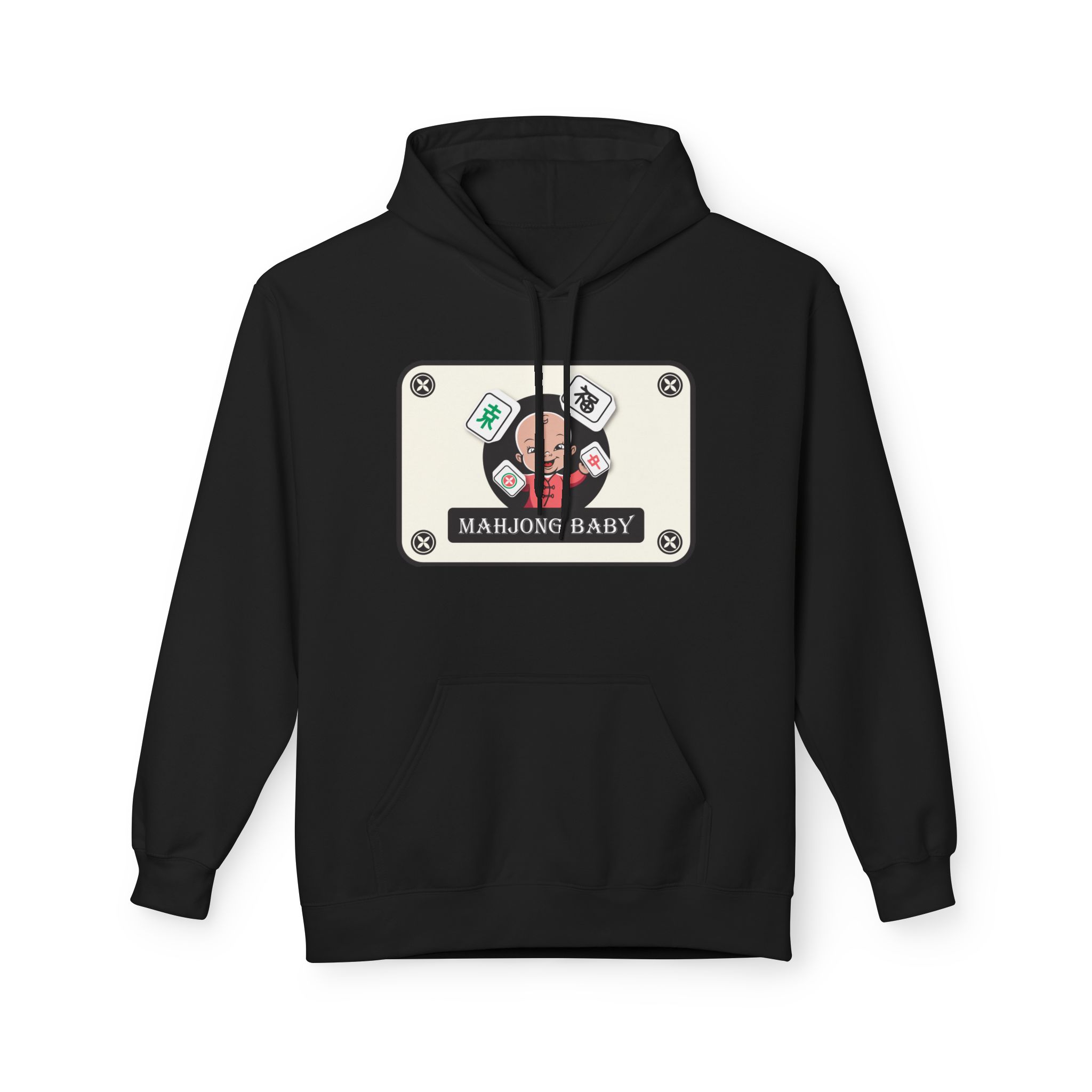Mahjong Baby Unisex Hockey Hoodie | Adventure Baby Retro Goalie Graphic Pullover - Image 2
