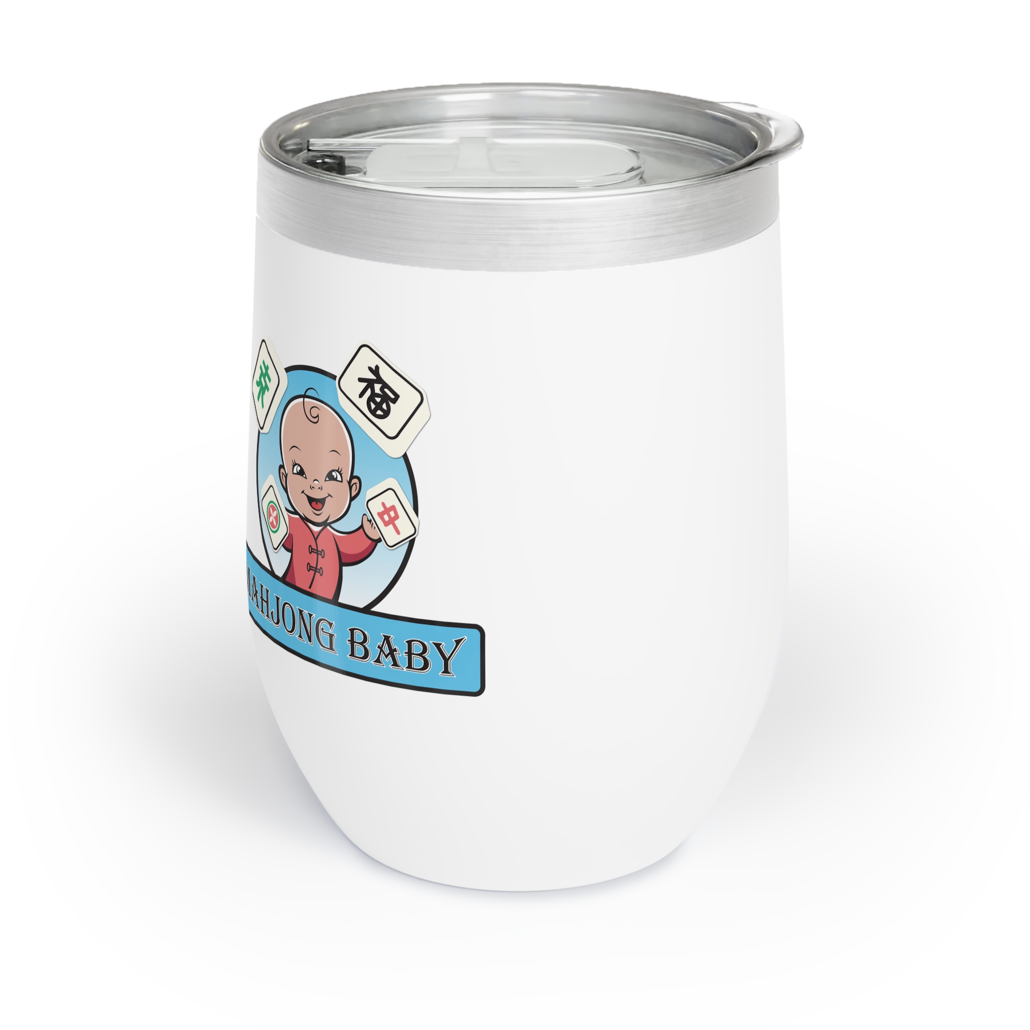 Adorable Mahjong Baby Chill Wine Tumbler - Image 4