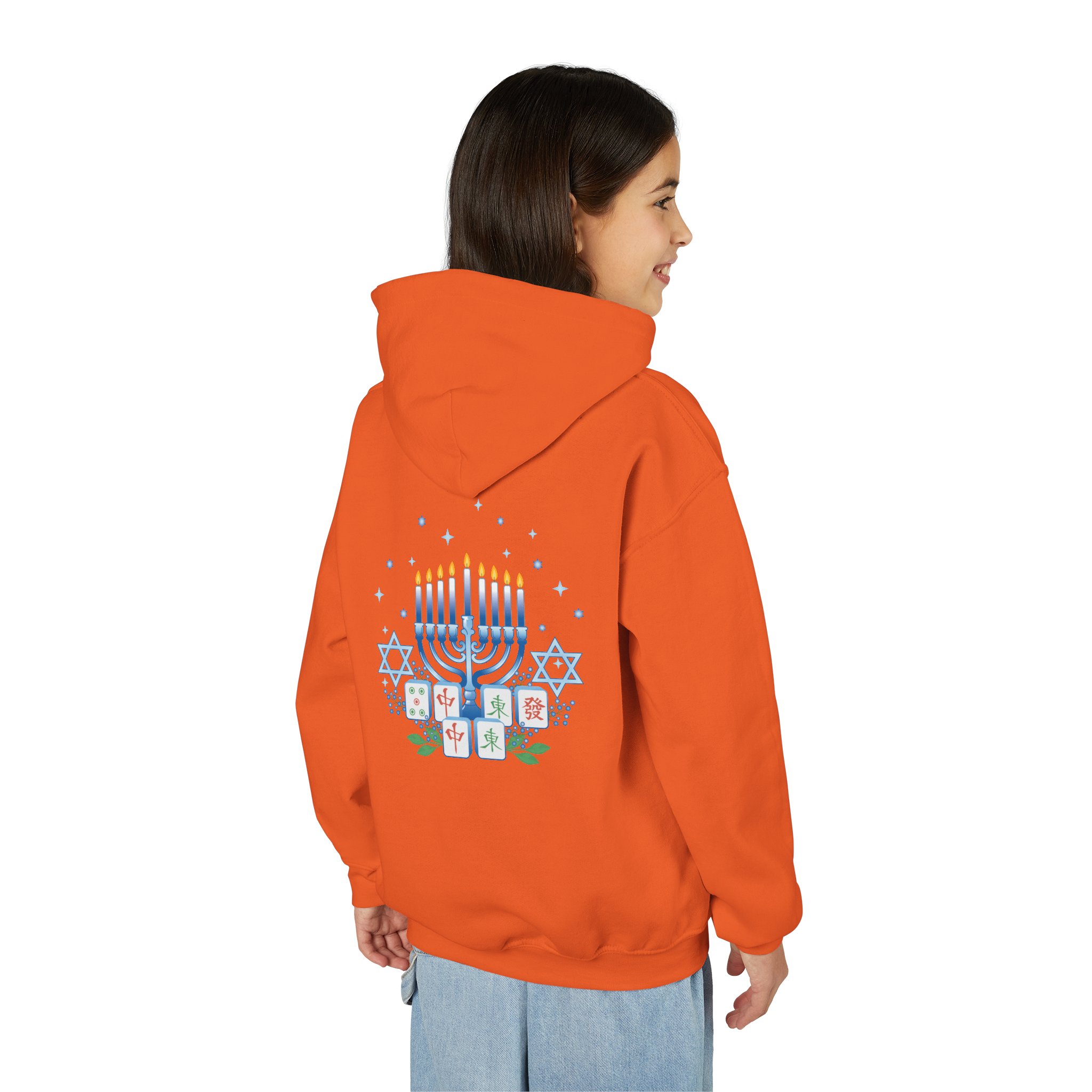 Copy of Merry Mahjong Youth Hoodie | Holiday Gnome Kids’ Hooded Sweatshirt - Image 61