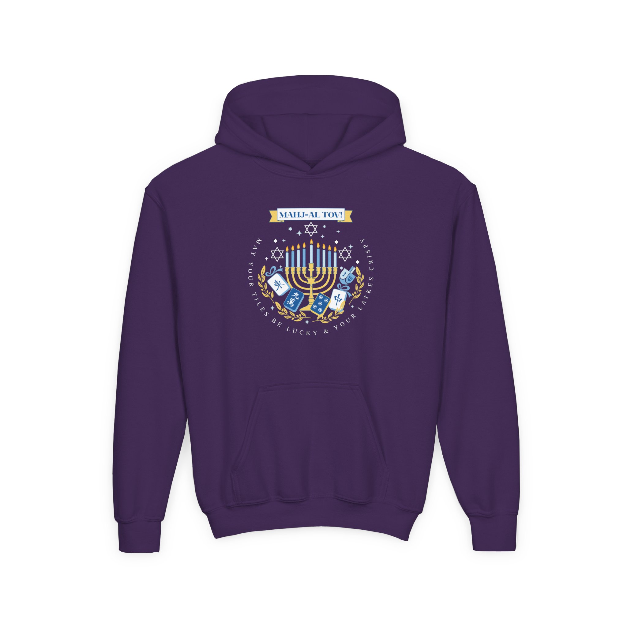 Copy of Merry Mahjong Youth Hoodie | Holiday Gnome Kids’ Hooded Sweatshirt - Image 41