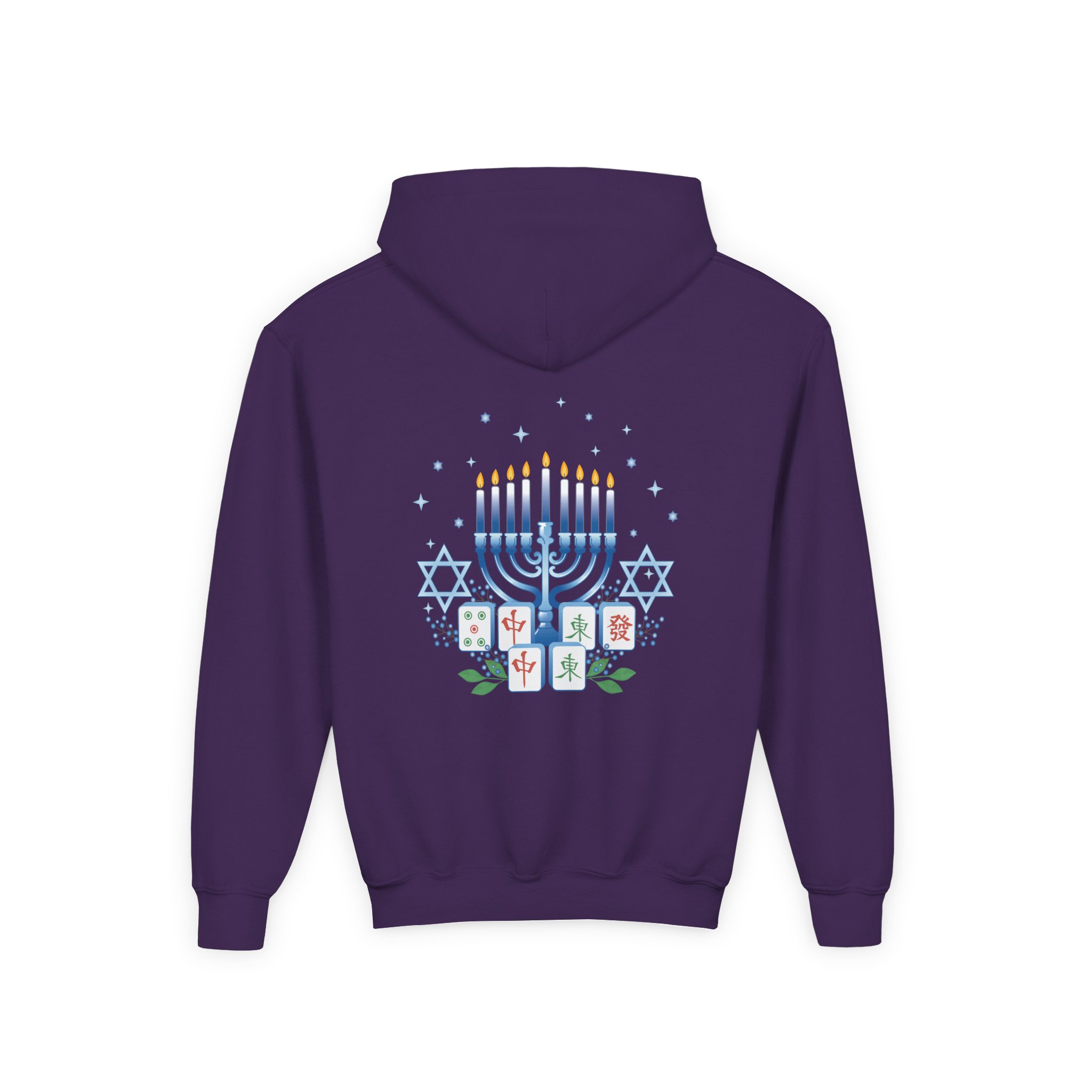 Copy of Merry Mahjong Youth Hoodie | Holiday Gnome Kids’ Hooded Sweatshirt - Image 42