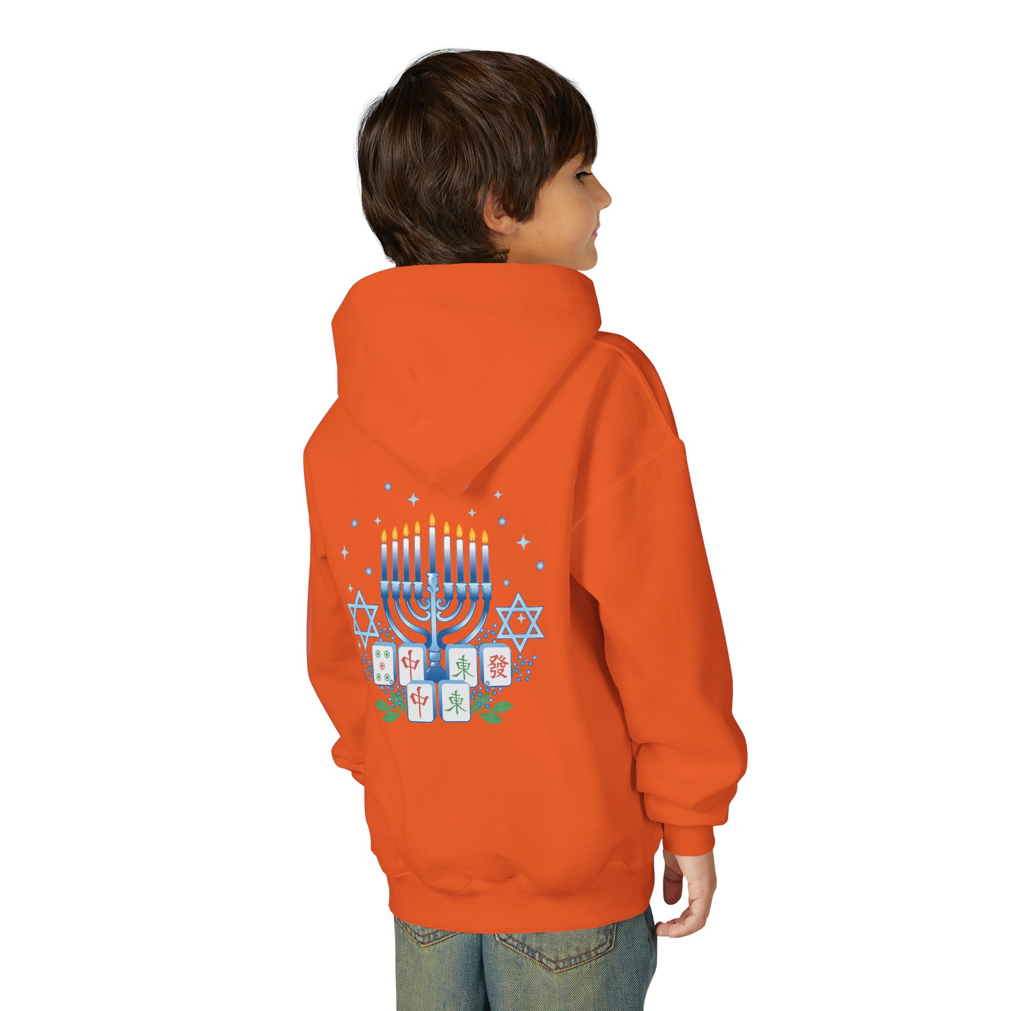 Copy of Merry Mahjong Youth Hoodie | Holiday Gnome Kids’ Hooded Sweatshirt - Image 59