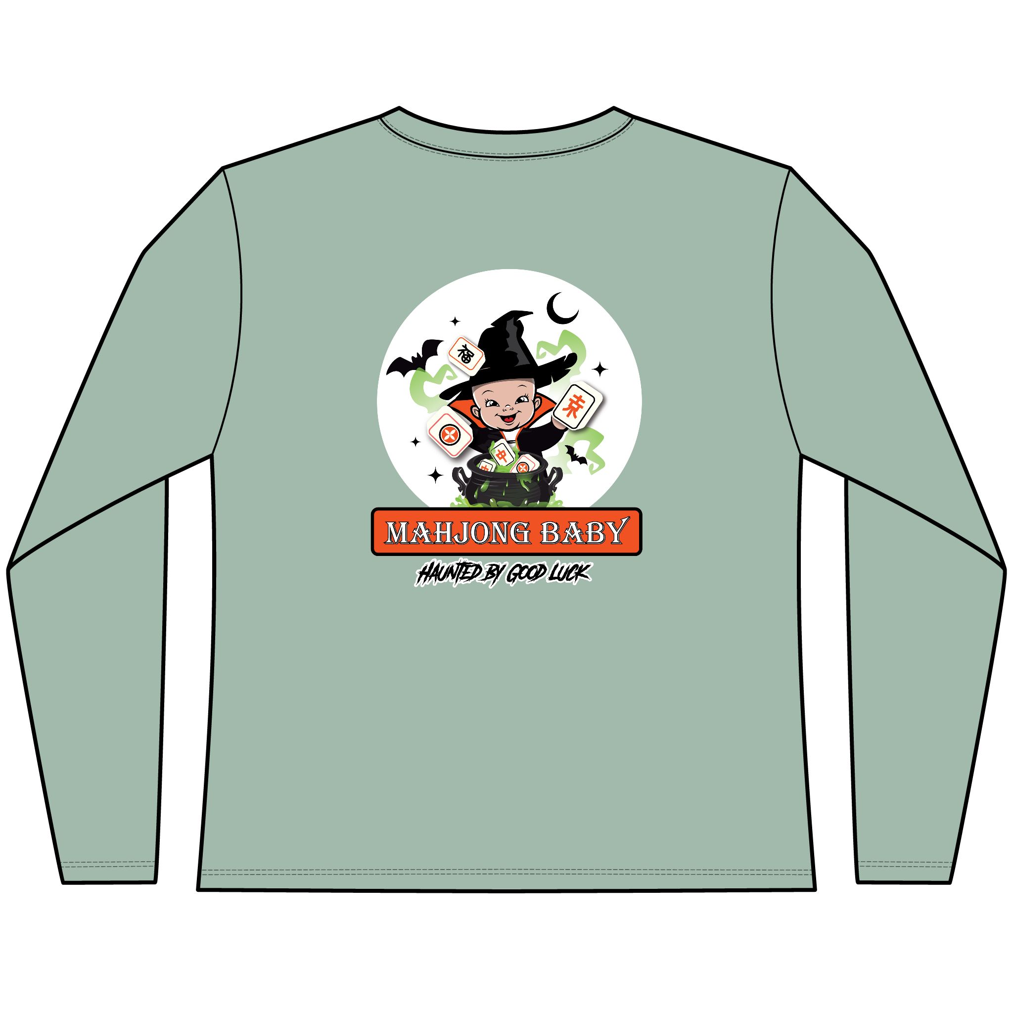Halloween Mahjong Long Sleeve Shirt | Trick Treat & Tile Mahjong Tee - Image 8