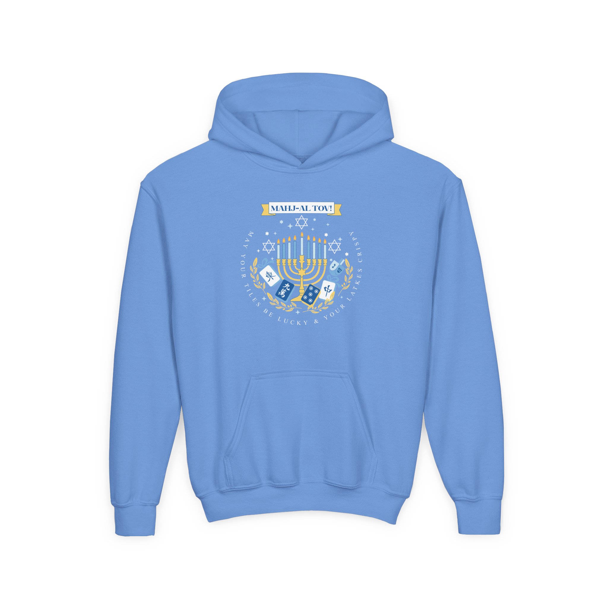 Copy of Merry Mahjong Youth Hoodie | Holiday Gnome Kids’ Hooded Sweatshirt - Image 27