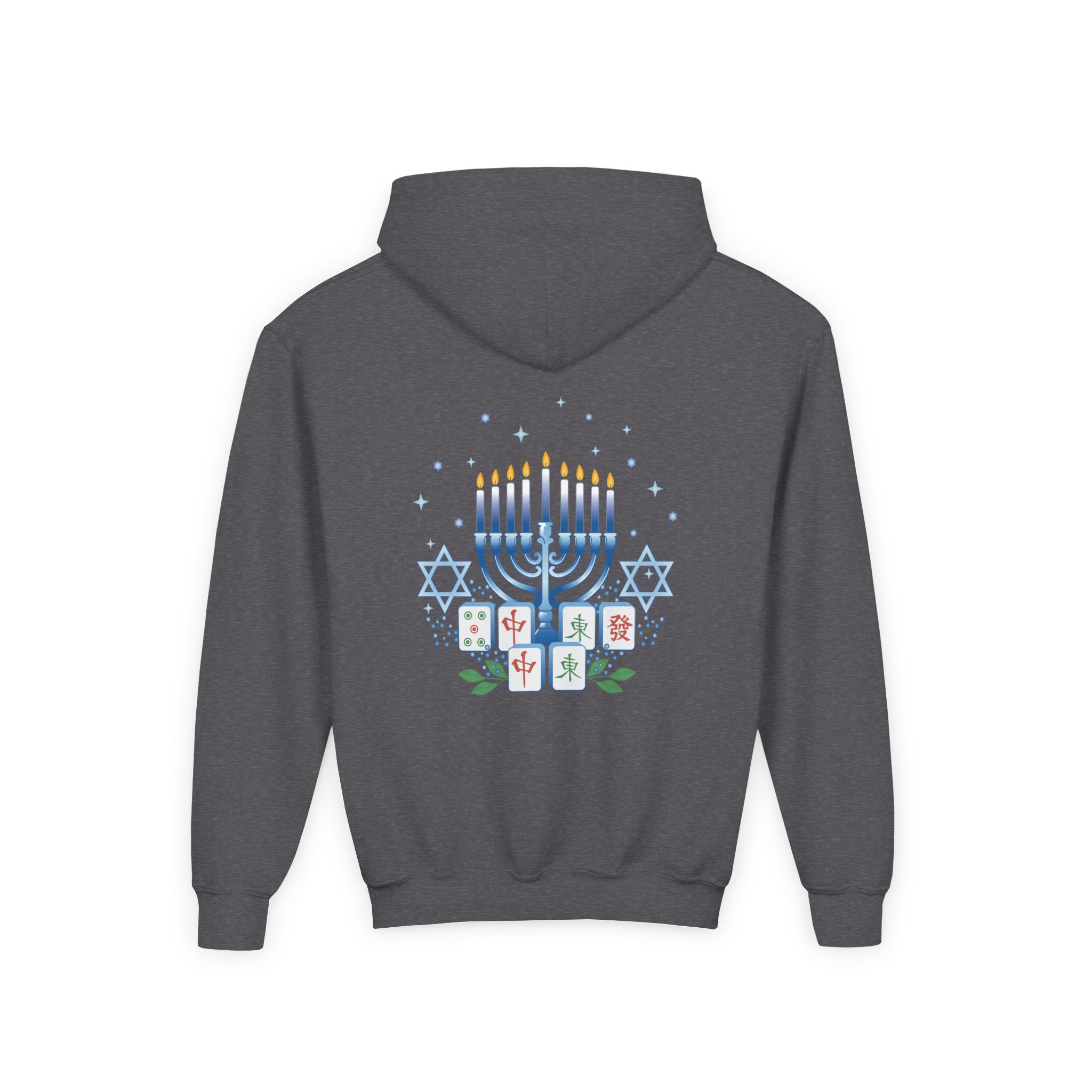 Copy of Merry Mahjong Youth Hoodie | Holiday Gnome Kids’ Hooded Sweatshirt - Image 49