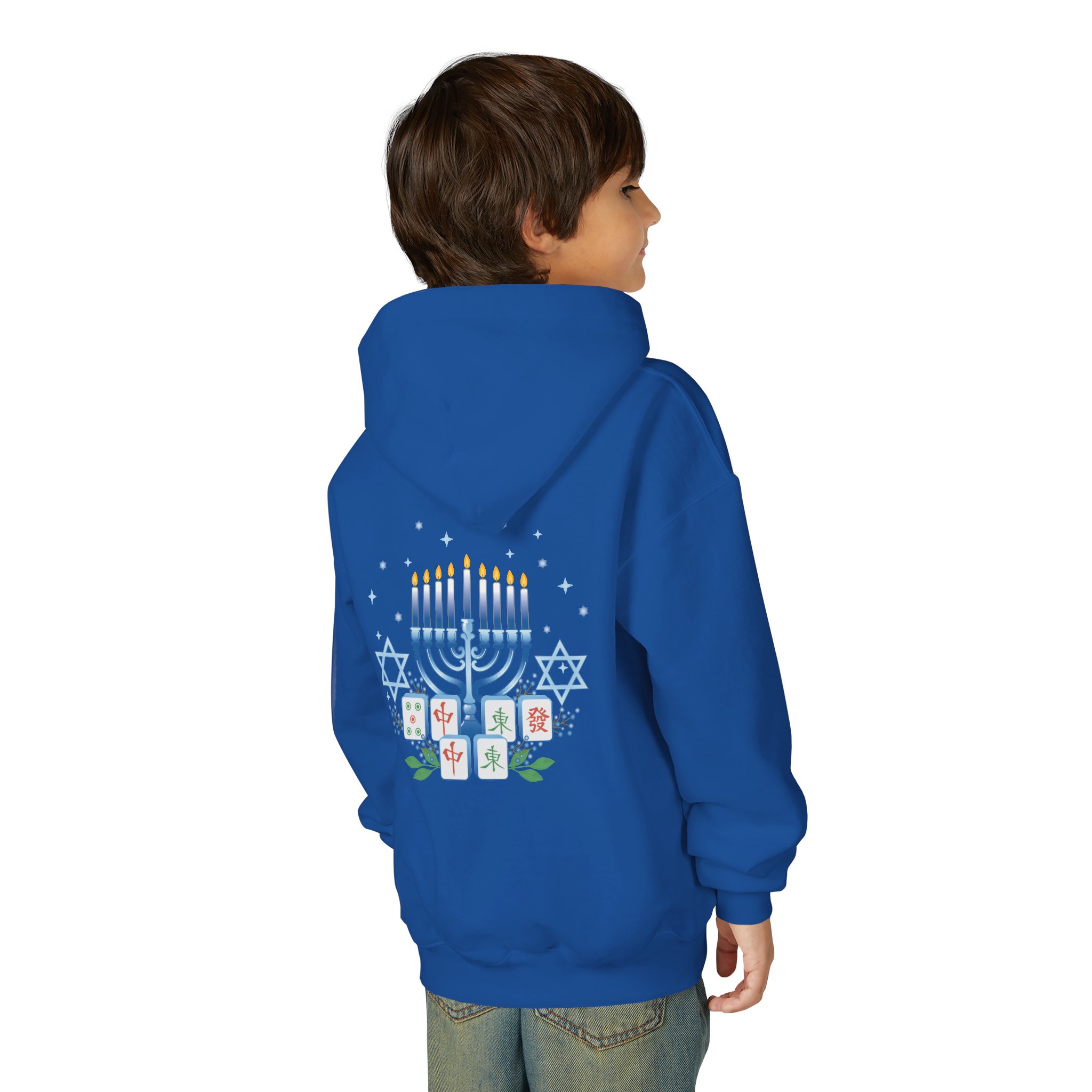 Copy of Merry Mahjong Youth Hoodie | Holiday Gnome Kids’ Hooded Sweatshirt - Image 52