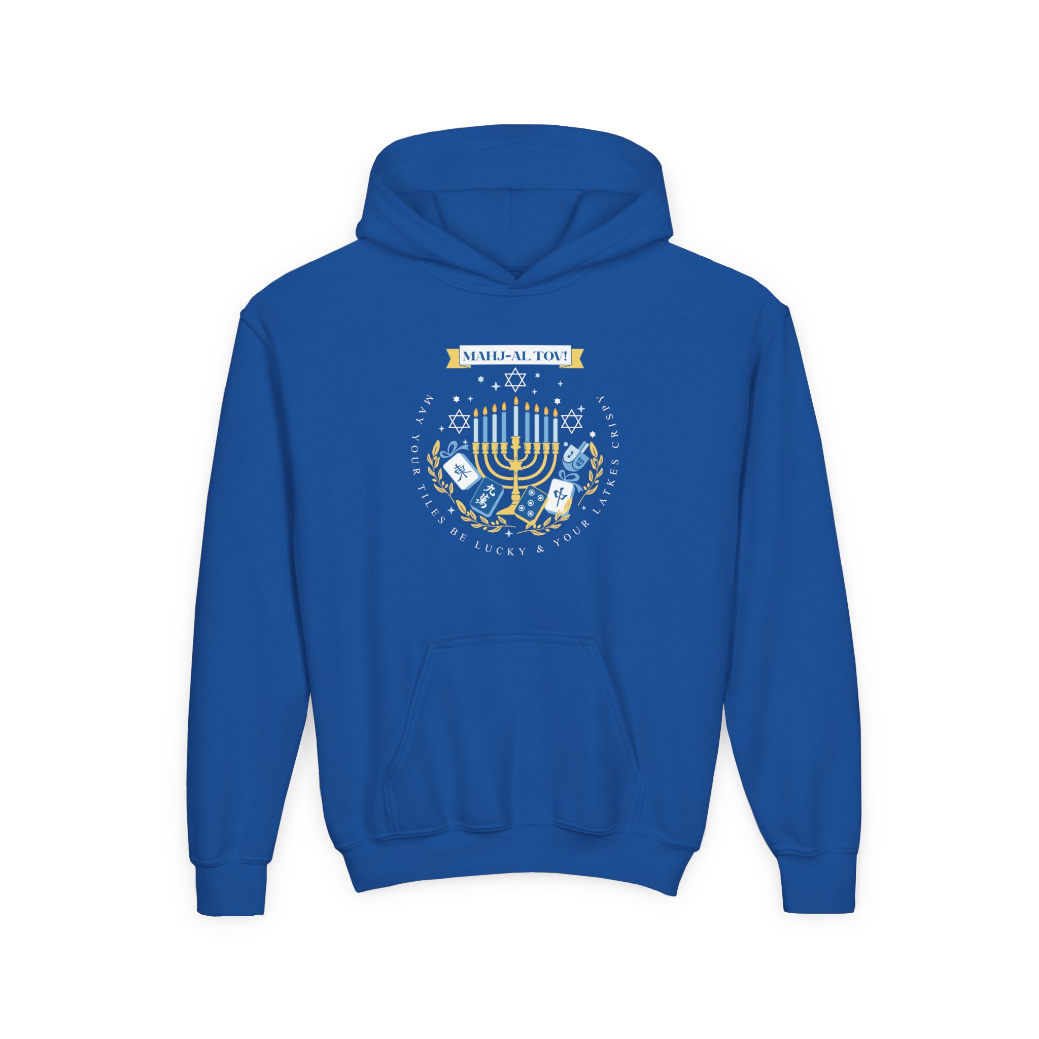 Copy of Merry Mahjong Youth Hoodie | Holiday Gnome Kids’ Hooded Sweatshirt - Image 55