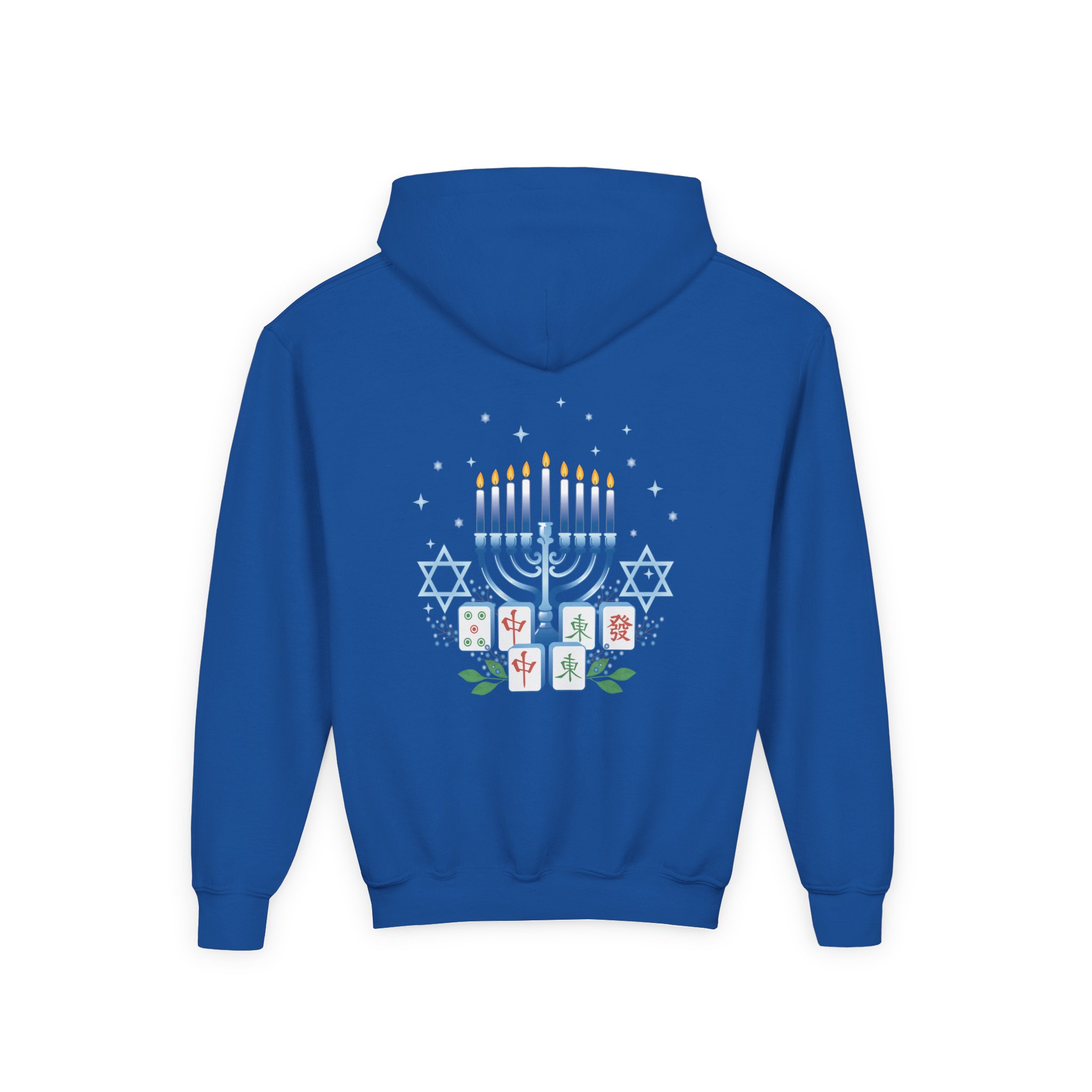 Copy of Merry Mahjong Youth Hoodie | Holiday Gnome Kids’ Hooded Sweatshirt - Image 56